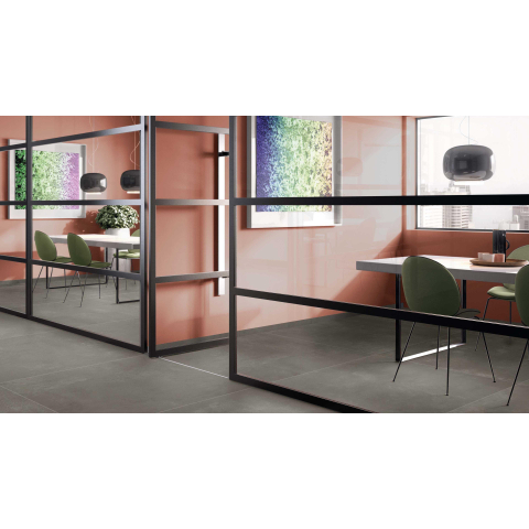 Ceralto Dolomia carrelage sol et mur - 80x80cm - 9mm - rectifié - R10 - effet béton - taupe mat (marron) SW222746