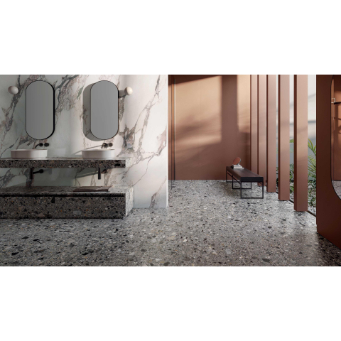 Ceralto Amaro Facet Carrelage de sol - 60x120cm - 9.0mm - rectifié - Calacatta rose SW856240