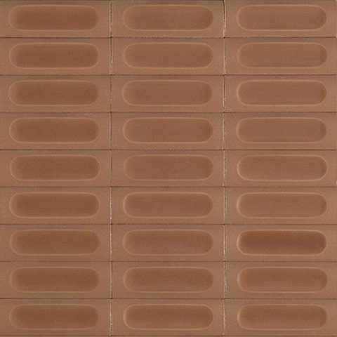 SAMPLE vtwonen Chop Wandtegel - 5x15cm - 3D - mat mattone SW915048