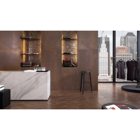 Ceralto Verano Minil Carreau mosaïque - 29x34cm - 9.5mm - rectifié - Corten SW361621