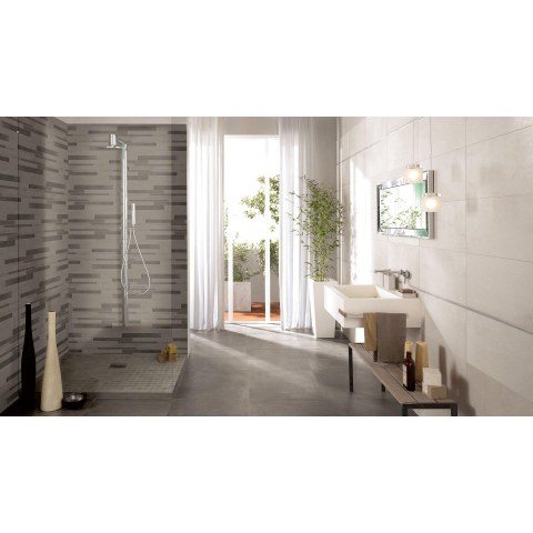 Flaviker Ceralto Vlakto Urban Lattes de carrelage 10mm R9 grès cérame Blanc WTW12461