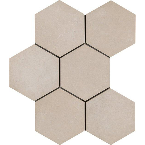 Ceralto Rovino Concrete Carrelage sol et mur hexagone 18x21cm 9.5mm R9 grès cérame Corda SW24188