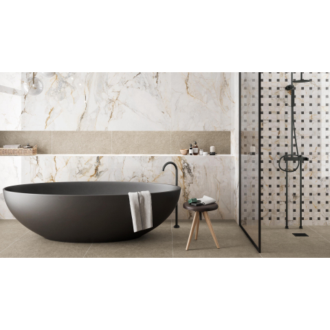 Ceralto Verano Mosaic Carrelage de sol - 120x120cm - 10.2mm - rectifié - Or SW543729