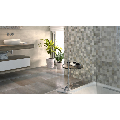 Dune Materia Mosaics carrelage mosaïque - 30x30cm - 8mm - carré - mat grey (gris) SW798695