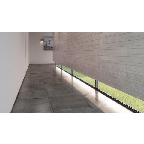 Vtwonen Loft vloer- en wandtegel - 60x60cm - 10mm - vierkant - R10 - betonlook - mat black join (zwart) SW497649