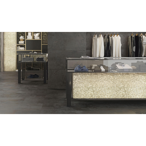 Ceralto Fenera Mosaic Mozaïektegel - 28.4x30cm - 5mm - Gold mat/glans SW798689