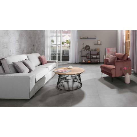 Ceralto Inlay Uno Carrelage sol et mur 60x60cm 10mm rectifié R10 grès cérame Grey SW497682