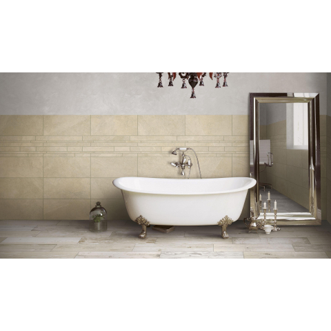 Ceralto Micello Square Carrelage sol et mur 90x90cm 10mm rectifié R10 grès cérame Beige SW61583