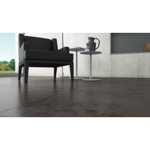 Vtwonen Loft vloer- en wandtegel - 60x60cm - 10mm - vierkant - R10 - betonlook - mat black join (zwart) SW497649