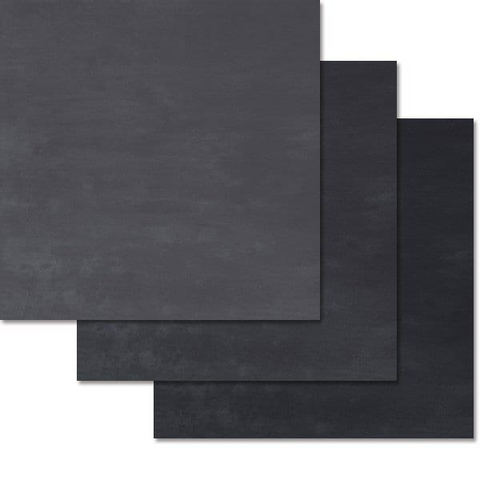 Ceralto Tavola Stone carrelage sol et mur - 60x60cm - 12mm - effet béton - noir froid mat (gris) SW393727