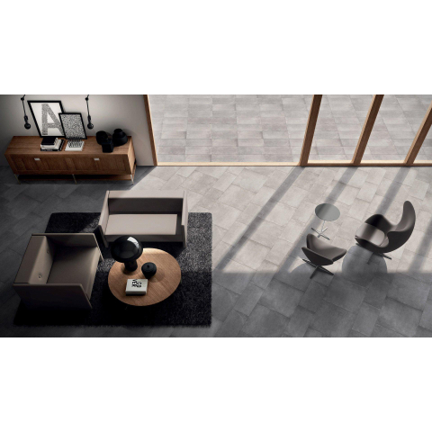 Ceralto Vlakto Carrelage sol et mur 60x60cm 9mm R9 grès cérame Black WTW12636