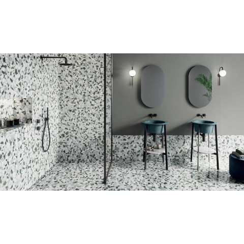 Ceralto Amaro Facet Carreau de sol - 80x80cm - 9.0mm - rectifié - Salvia SW856217