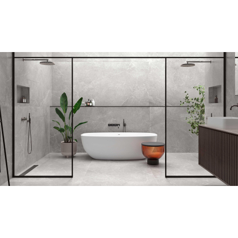 Ceralto Sylvaro Tone Vloer- en wandtegel 60x60cm 9mm gerectificeerd R10 porcellanato Grijs SW494080