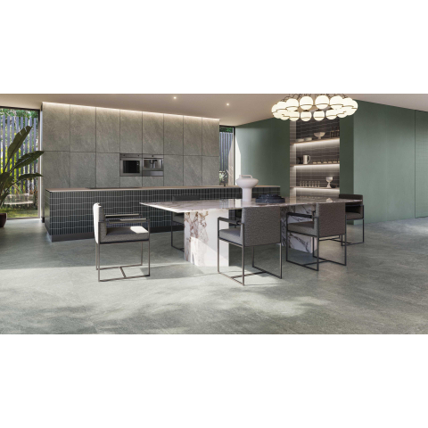 Ceralto Micello Uno Carreau de sol - 80x80cm - 9.0mm - rectifié - Silver SW917671