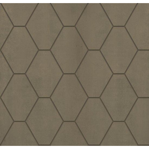 Ceralto Fragmenta Select Mozaïektegel - 31.1x32.2cm - hexagon - 10mm - Brune mat SW917725