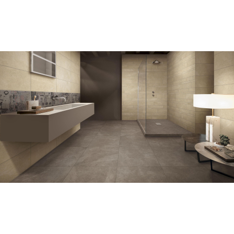 Ceralto Micello Square Carrelage sol et mur 90x90cm 10mm rectifié R10 grès cérame Beige SW61583