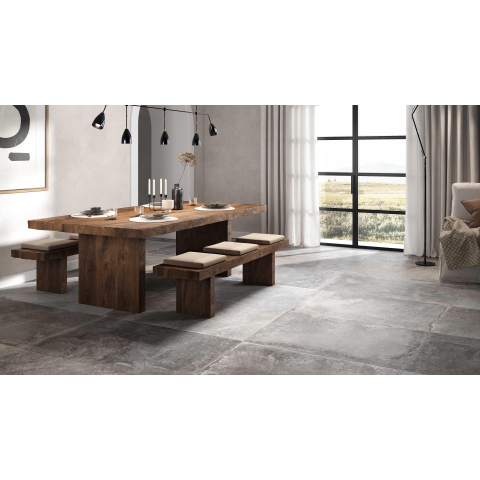 Ceralto Inlay Square Carreau de sol - 60x120cm - 8.5mm - rectifié - gris SW854171