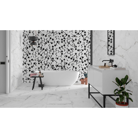 Ceralto Imperio Vein Carreau de sol - 59.5x59.5cm - 9.4mm - rectifié - Blanc SW476783
