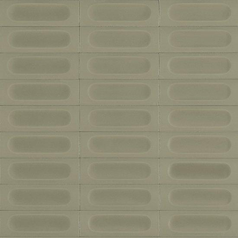 Vtwonen Chop wandtegel - 5x15cm - 12.5mm - rechthoek - decor - 3d - mat salvia (groen) SW863437
