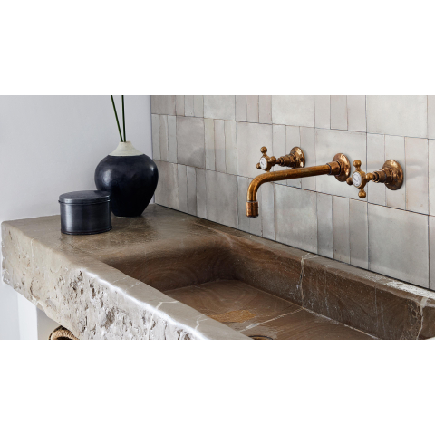 Ceralto Drapé Mural Wandtegel - 5x15cm - 10.0mm - Natural SW669919