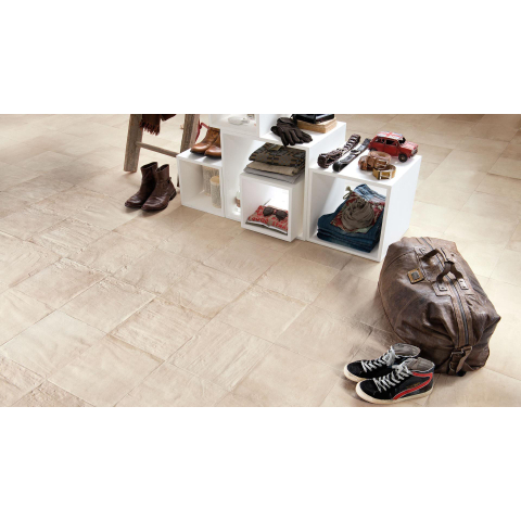 Ceralto Mavira Rock Carrelage de sol et mural 60x60cm 10mm rectifié R10 grès cérame White SW367630