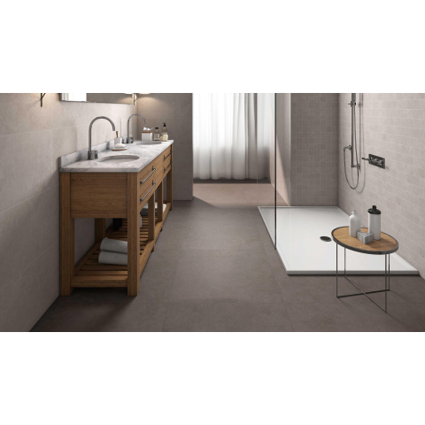 Ceralto Nivaro Stone carrelage sol et mur - 120x120cm - 11mm - effet pierre - taupe mat (marron) SW368932