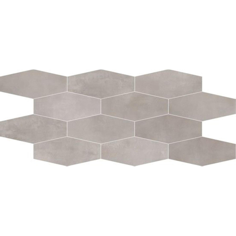 Ceralto Kubico Mozaïektegel - 30x60cm - hexagon - 8.5mm - Silver mat SW222526