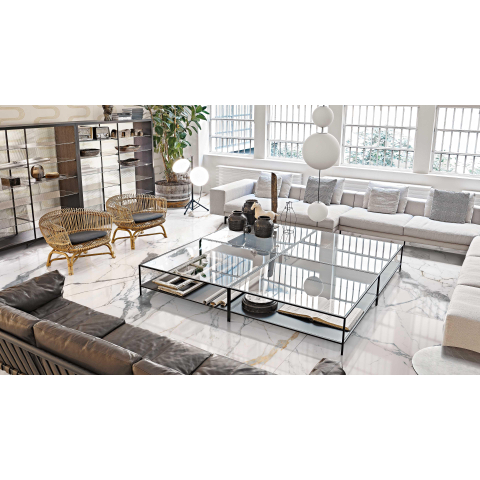Ceralto Alabro Vein Carrelage de sol - 120x120cm - 6.0mm - rectifié - Or SW717591
