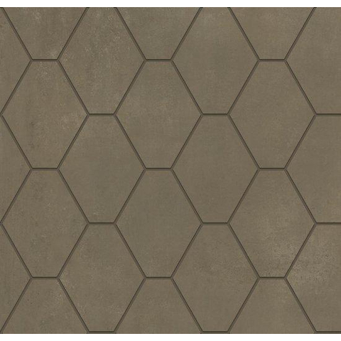 Ceralto Fragmenta Select Mozaïektegel - 31.1x32.2cm - hexagon - 10mm - Brune mat SW917725