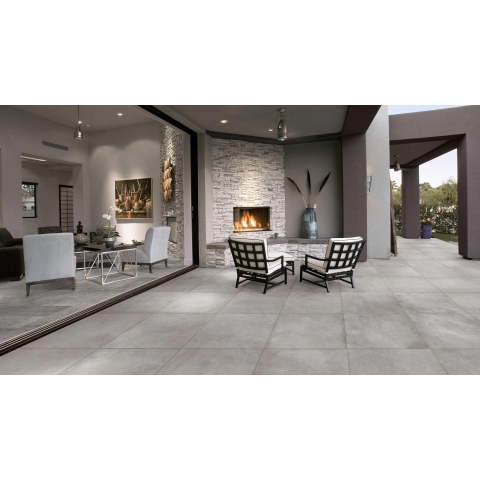 Ceralto Quercio Wood Carrelage sol et mur 60x60cm 9mm résistant au gel rectifié Silver Mat SW277003