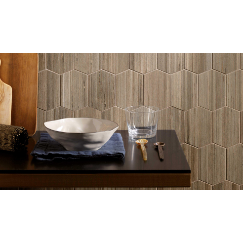 Ceralto Patterna Decor Mozaïektegel 30x30cm 10mm gerectificeerd R10 porcellanato Tortora SW498742