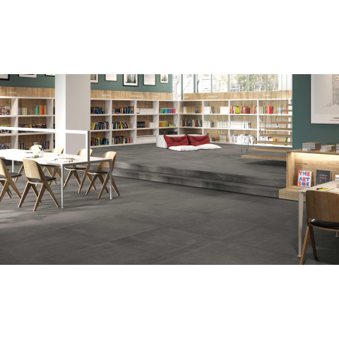 Ceralto Tesselo Uno Carreaux de sol - 100x100cm - 8.5mm - rectifié - Graphite SW496876