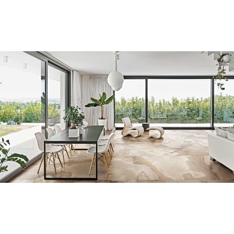 Ceralto Alabro Vein Carrelage de sol - 60x60cm - 10.0mm - rectifié - Noisette SW717473