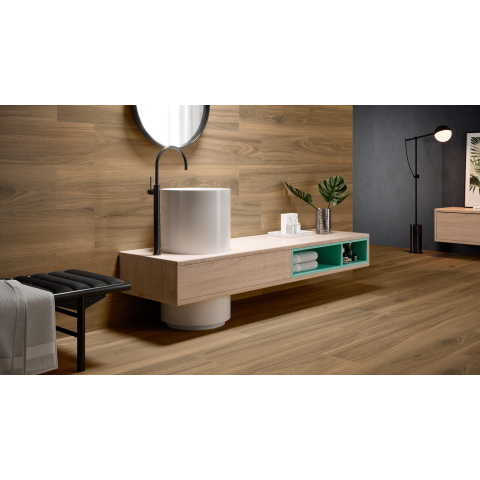 Ceralto Salerno Wood Carrelage de sol - 25x150cm - 9.0mm - rectifié - chêne SW877906
