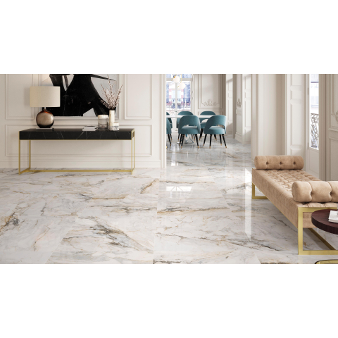 Ceralto Verano Mosaic Carrelage de sol - 120x120cm - 10.2mm - rectifié - Or SW543729