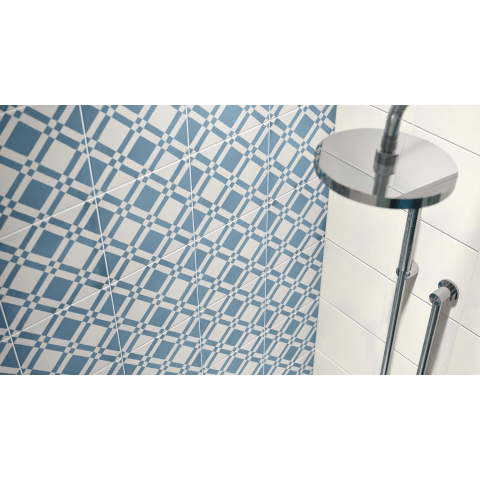 Ceralto Gravo Urban carrelage sol et mur - 20x20cm - 8.3mm - carré - décor - almost square blue mat SW222918