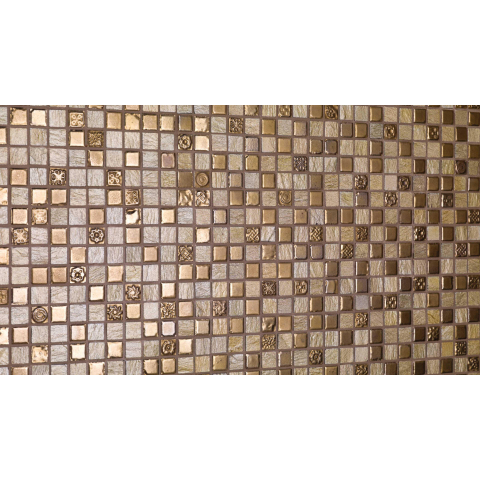 Ceralto Corvello Mini Mozaïektegel - 30x30cm - 8mm - Beige mat/glans SW798677