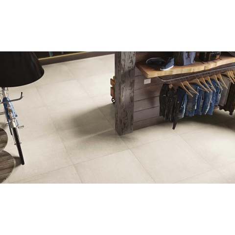 Ceralto Tesselo Uno Carrelage sol et mur 50x100cm 8.5mm rectifié R10 grès cérame Avorio SW498939