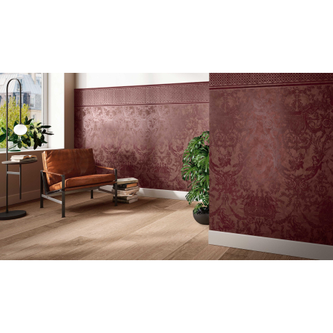Ceralto Spectra Bande décorative - 60x120cm - 10.0mm - rectifié - Toile bordeaux SW704703