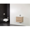 Saniclass Legno badmeubelset 59x50x45.5cm bari wastafel 1 kraangat 1 wasbak 2 lades zonder spiegel met softclose MFC calore SW86625 Saniclass Legno badmeubelset 59x50x45.5cm bari wastafel 1 kraangat 1 wasbak 2 lades zonder spiegel met softclose MFC calore SW86625