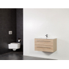 BRAUER Legno Set de meuble 80.2x50x45.5cm lavabo Empoli 1 trou 1 vasque 2 tiroirs softclose sans miroir MFC calore SW86609