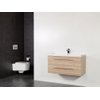 Saniclass Legno badmeubelset 99x50x45.5cm Foggia wastafel 1 kraangat 1 wasbak 2 lades zonder spiegel met softclose MFC calore SW86696 Saniclass Legno badmeubelset 99x50x45.5cm Foggia wastafel 1 kraangat 1 wasbak 2 lades zonder spiegel met softclose MFC calore SW86696