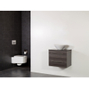 Saniclass Legno badmeubelset 59x50x45.5cm Conus waskom 0 kraangaten 1 wasbak 2 lades zonder spiegel met softclose MFC antracite SW86812 Saniclass Legno badmeubelset 59x50x45.5cm Conus waskom 0 kraangaten 1 wasbak 2 lades zonder spiegel met softclose MFC antracite SW86812