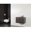 Saniclass Legno badmeubelset 80.2x50x45.5cm Kos waskom 0 kraangaten 1 wasbak 2 lades zonder spiegel met softclose MFC antracite SW86792 Saniclass Legno badmeubelset 80.2x50x45.5cm Kos waskom 0 kraangaten 1 wasbak 2 lades zonder spiegel met softclose MFC antracite SW86792