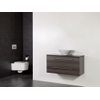 Saniclass Legno badmeubelset 99x50x45.5cm Conus waskom 0 kraangaten 1 wasbak 2 lades zonder spiegel met softclose MFC antracite SW86814 Saniclass Legno badmeubelset 99x50x45.5cm Conus waskom 0 kraangaten 1 wasbak 2 lades zonder spiegel met softclose MFC antracite SW86814