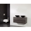 Saniclass Legno badmeubelset 119x50x45.5cm Corestone 13 waskom 0 kraangaten 2 wasbakken 2 lades zonder spiegel met softclose MFC antracite SW86754 Saniclass Legno badmeubelset 119x50x45.5cm Corestone 13 waskom 0 kraangaten 2 wasbakken 2 lades zonder spiegel met softclose MFC antracite SW86754
