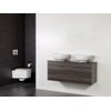 Saniclass Legno badmeubelset 119x50x45.5cm Kos waskom 0 kraangaten 2 wasbakken 2 lades zonder spiegel met softclose MFC antracite SW86796 Saniclass Legno badmeubelset 119x50x45.5cm Kos waskom 0 kraangaten 2 wasbakken 2 lades zonder spiegel met softclose MFC antracite SW86796