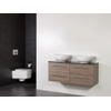 Saniclass Legno badmeubelset 119x50x45.5cm Kos waskom 0 kraangaten 2 wasbakken 4 lades zonder spiegel met softclose MFC viola SW86801 Saniclass Legno badmeubelset 119x50x45.5cm Kos waskom 0 kraangaten 2 wasbakken 4 lades zonder spiegel met softclose MFC viola SW86801