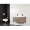 Saniclass Legno Set de meubles salle de bains 119x50x45.5cm lavabo FNW 2 trous de robinetterie 1 vasque 2 tiroirs sans miroir avec softclose MFC viola SW86678