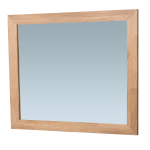 Saniclass natural wood Spiegel - 80x70x1.8cm - rechthoek - doorlopend lamel zonder verlichting - purple oak SW86382